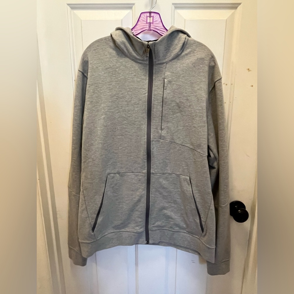 🍋 EUC Lululemon City Sweat Zip Hoodie in Heathered Medium Grey - Sz XL